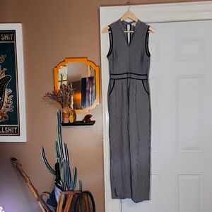 Pinstripe Pocket Jumpsuit Tailored